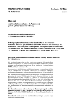Deutscher Bundestag Bericht