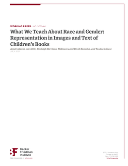 What We Teach About Race and Gender: Representation in Images