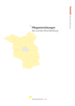 Pflegeeinrichtungen Des Landes Brandenburg