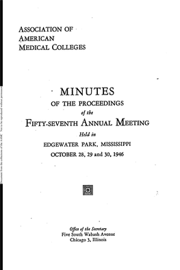 AAMC Minutes of the Proceedings of the Fifty-Seventh Annual Meeting
