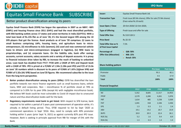 SUBSCRIBE Equitas Small Finance Bank