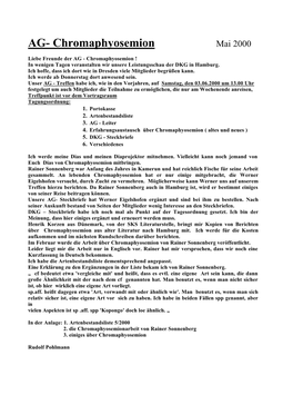 AG- Chromaphyosemion Mai 2000