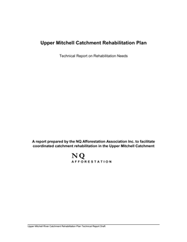 Upper Mitchell Catchment Rehabilitation Plan