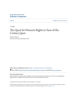 The Quest for Women's Rights in Turn-Of-The-Century Japan
