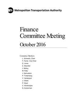 Finance Committee Meeting