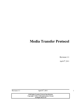 Media Transfer Protocol