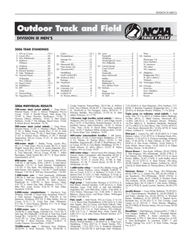 2006 NCAA Men's Outdoor Track and Field Championships Tournament Records