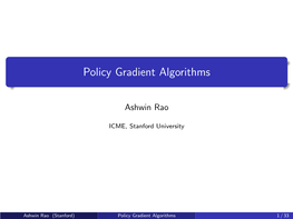 Policy Gradient Algorithms