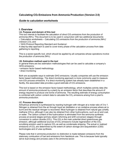 Calculating CO2 Emissions from Ammonia Production (Version 2.0)