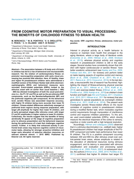 From Cognitive Motor Preparation to Visual Processing: the Benefits of Childhood Fitness to Brain Health