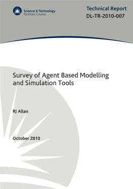 Survey of Agent Based Modelling and Simulation Tools