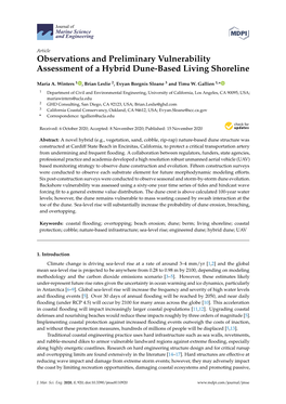 Observations and Preliminary Vulnerability Assessment of a Hybrid Dune-Based Living Shoreline