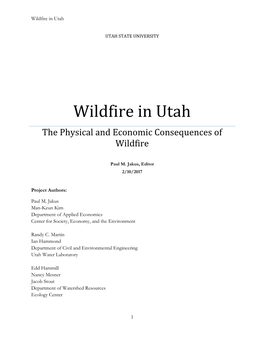 Wildfire in Utah