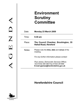 Environment Scrutiny Committee