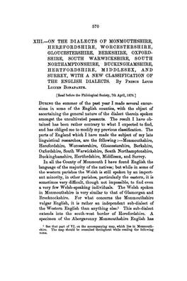 Xiii.On the Dialects of Monmouthshire, Herefordshire