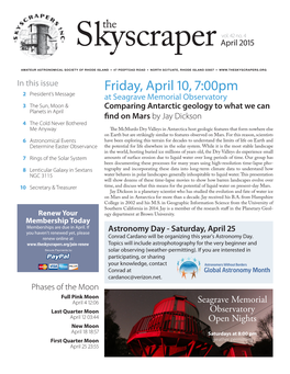 Newsletter Archive the Skyscraper April 2015