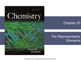 Chapter 20 the Representative Elements