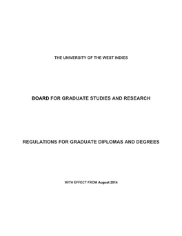 Regulations for Graduate Diplomas and Degrees