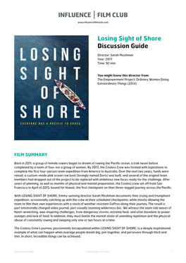 Losing Sight of Shore Discussion Guide