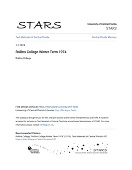 Rollins College Winter Term 1974