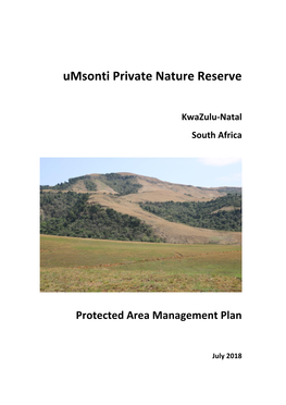 Umsonti Private Nature Reserve
