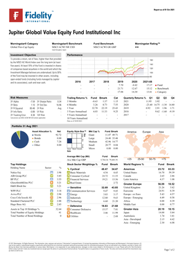 Morningstar Report