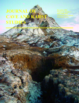 Journal of Cave and Karst Studies Editor Malcolm S