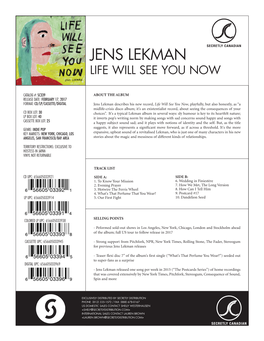 Jens Lekman Life Will See You Now