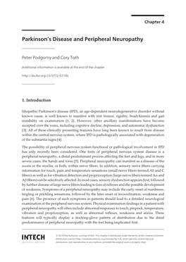 Parkinson's Disease and Peripheral Neuropathy