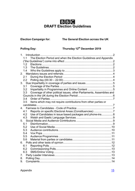 Guidelines for the Election Campaigns for the European Parliament