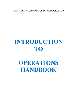 Introduction to Operations Handbook