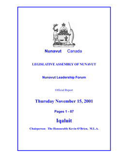 Nunavut Leadership Forum