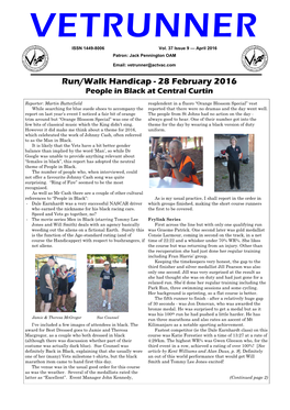 Run/Walk Handicap - 28 February 2016 People in Black at Central Curtin