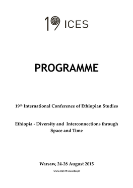 Programme of the Conference