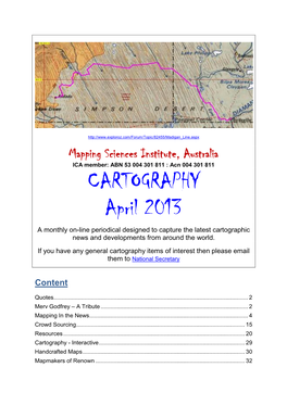 CARTOGRAPHY April 2013