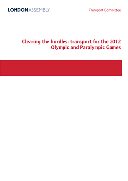 Transport for the 2012 Olympic and Paralympic Games
