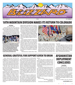 10Th Mountain Division Makes Its Return to Colorado
