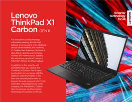 Thinkpad X1 Carbon Gen 8 Datasheet