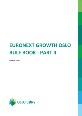 Rule Book Part II for Euronext Growth Oslo