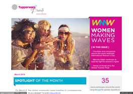 Email : Webview : Tupperware Brands Making Waves: March Issue