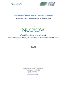 Certification Handbook 2021
