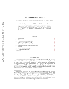 Growth in Linear Groups 3