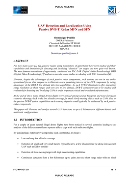 UAV Detection and Localization Using Passive DVB-T Radar MFN and SFN