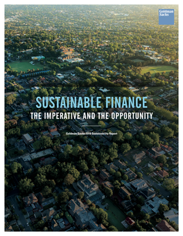 Sustainable Finance: the Imperative and the Opportunity