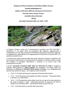 Invito Incontro PDG Natura2000