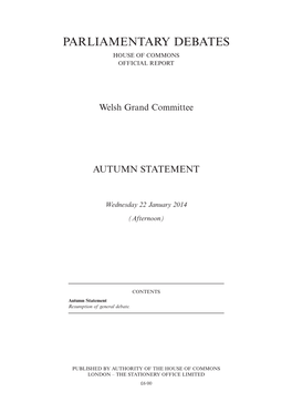 Parliamentary Debates House of Commons Official Report