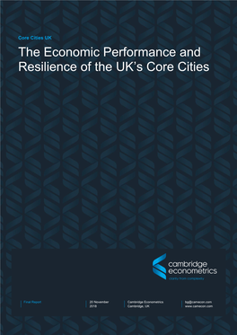 Core Cities UK the Economic Performance and Resilience of the UK’S Core Cities