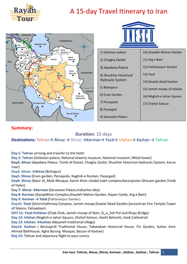 A 15-Day Travel Itinerary to Iran