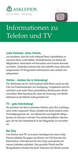 Informationen Zu Telefon Und TV