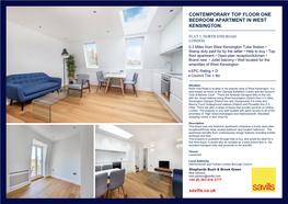 Contemporary Top Floor One Bedroom Apartment in West Kensington